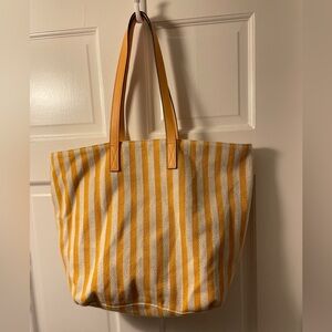 Yellow Stripped Tote Bag
